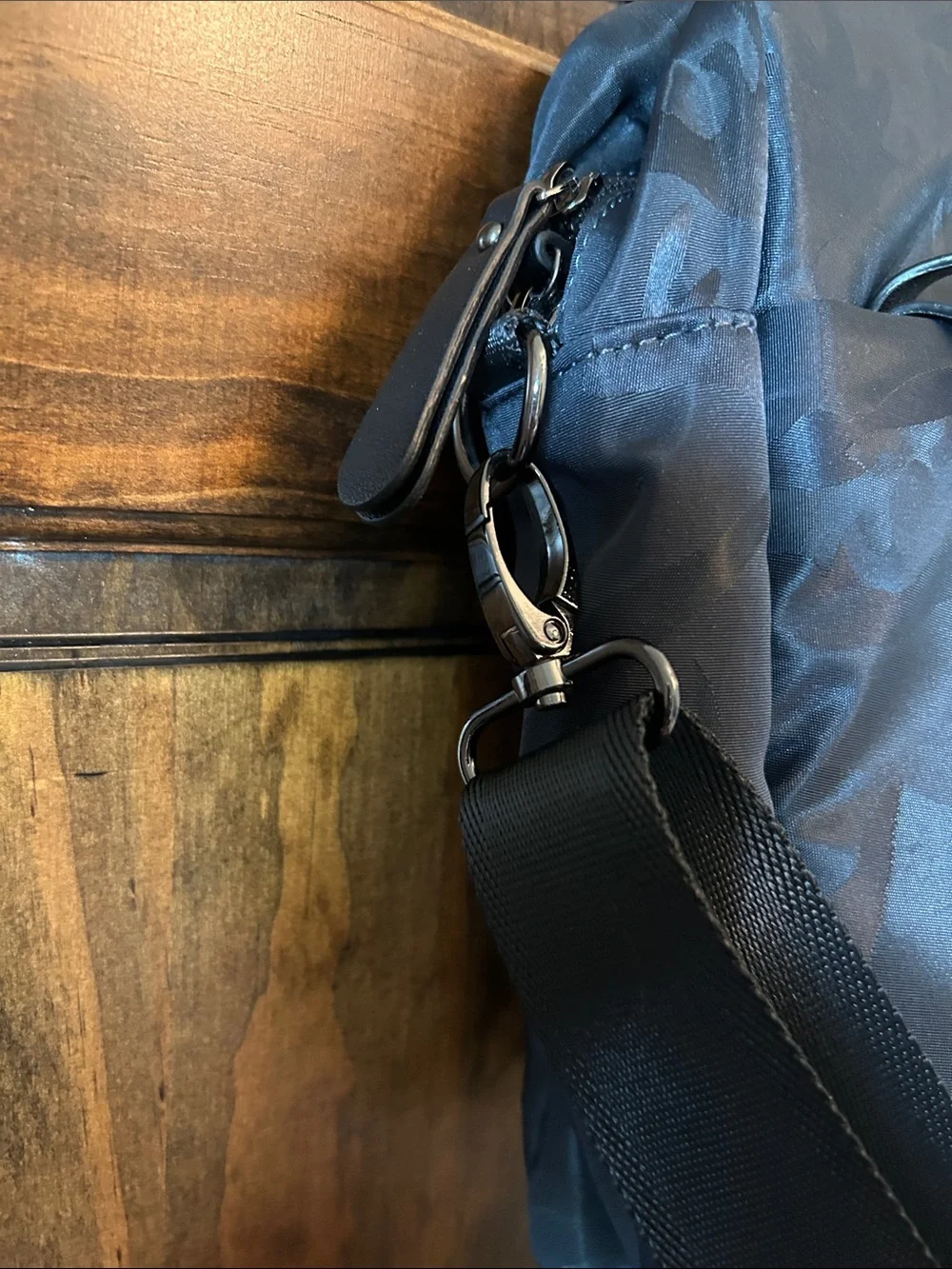 American Eagle Outfitters Men's Black Camo Laptop Briefcase